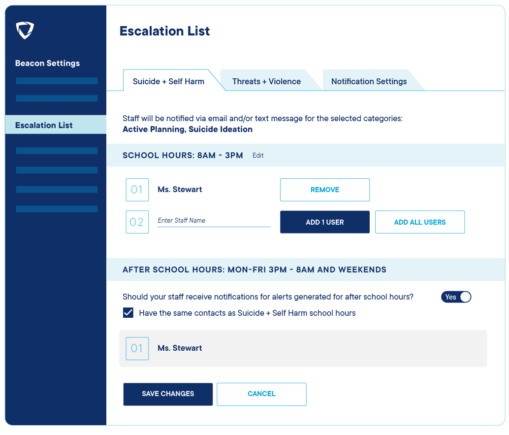 Customize Beacon Alerts With Separate Escalation Lists